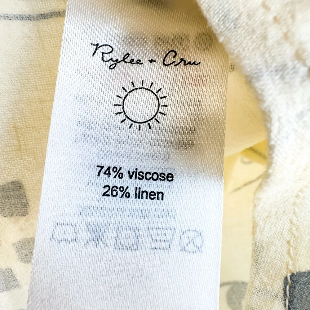 Rylee + Cru Jenni Women’s Button Top - Mediterranean Cream Blue NWT- Size Medium - Picture 9 of 9